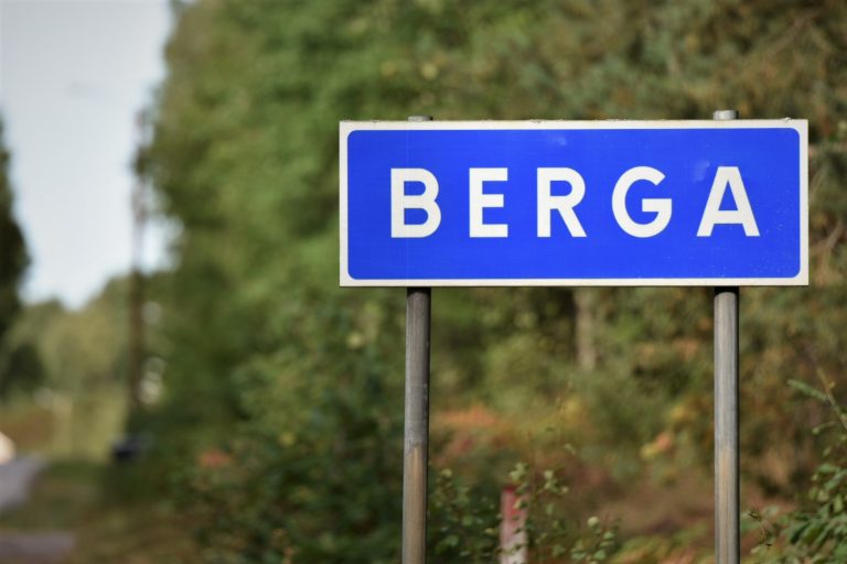 Berga vägskylt