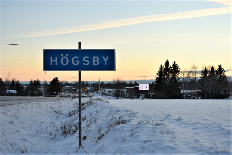 Högsby kommun vägskylt