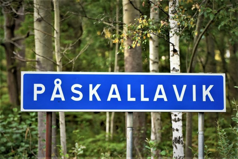 Påskallavik, ortsskylt