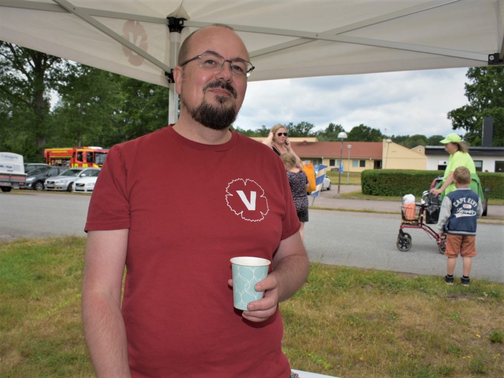 Andreas Lindgren, förstanamnet på Vänsterpartiets fullmäktigelista i Högsby kommun