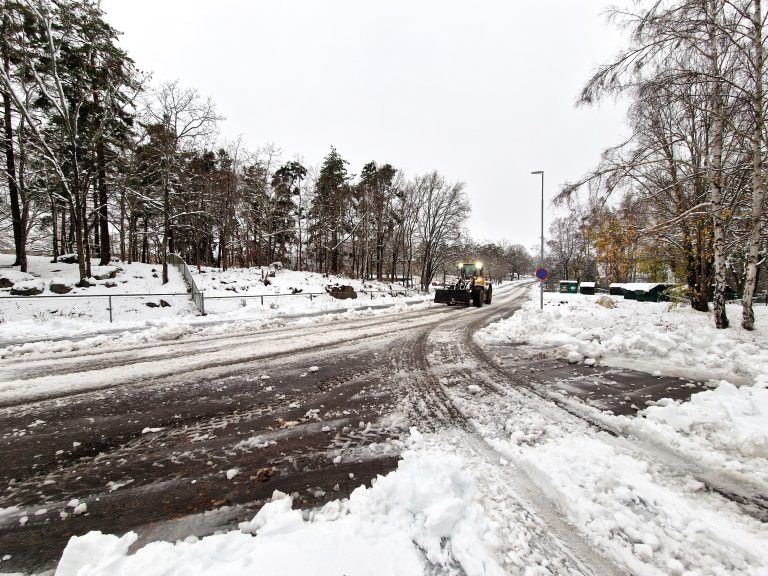 Snöröjning i Oskarshamn