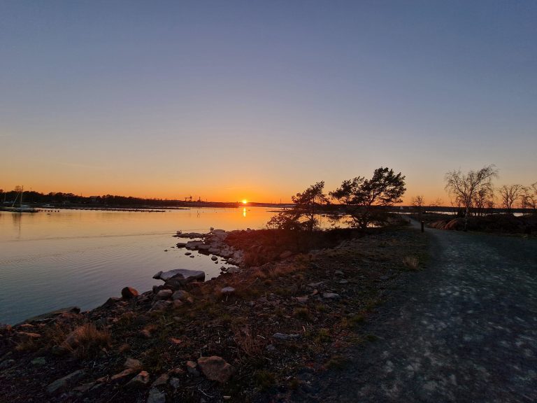 Solnedgång i Ernemar i Oskarshamn