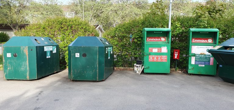 Återvinningsstationen i Kristinebergs centrum