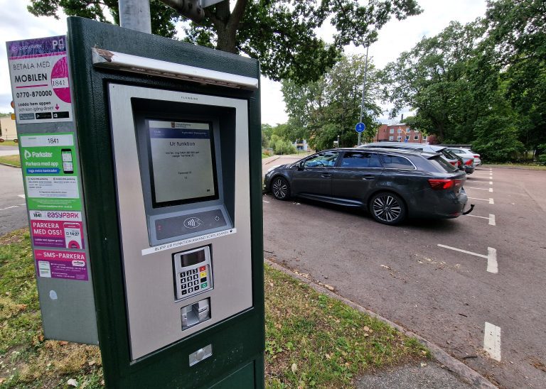 Parkering, parkeringsautomat i Oskarshamn