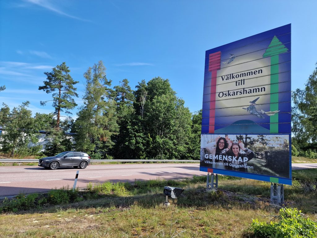 Välkomstskylt, Oskarshamn