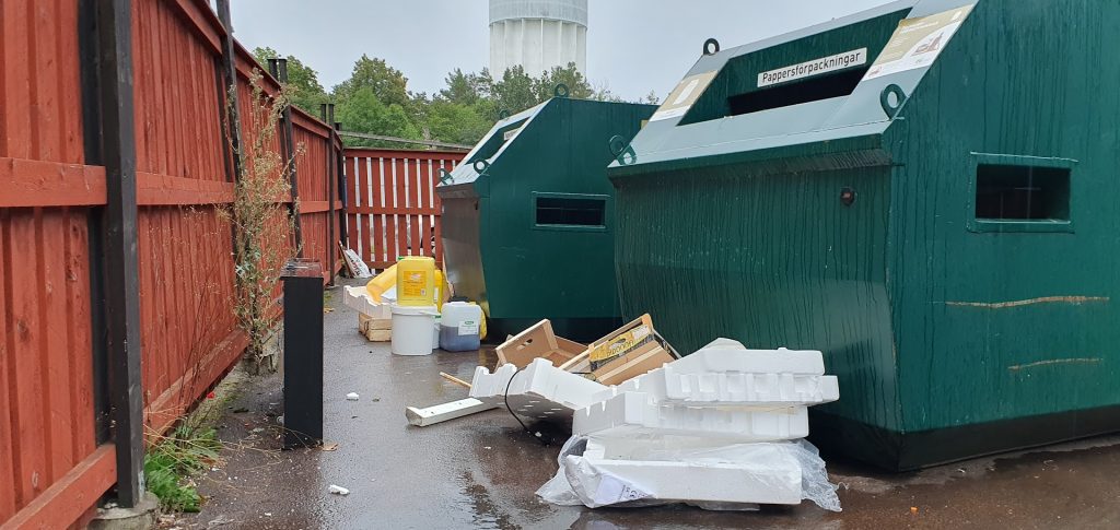 Återvinningsstationen i Södertorn i Oskarshamn