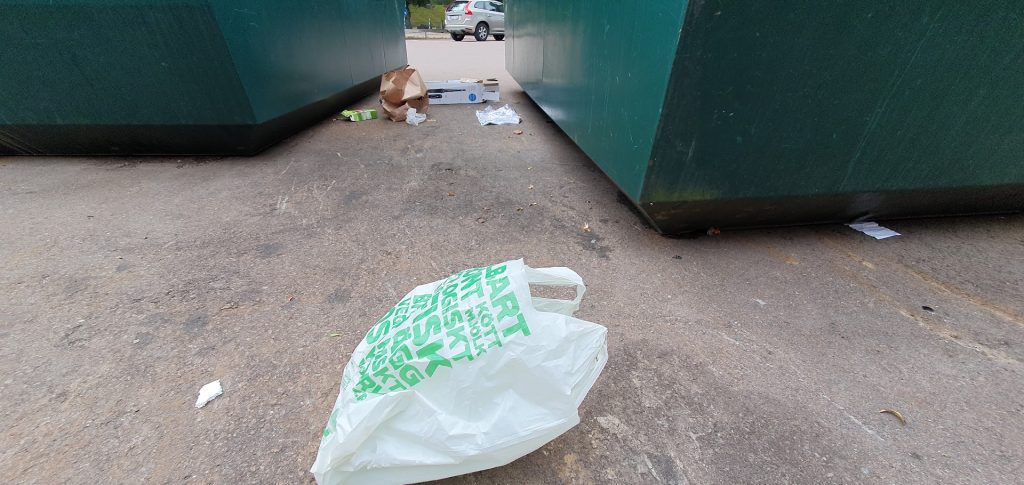 Återvinningsstationen i Södertorn i Oskarshamn