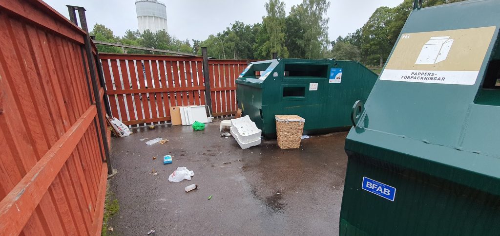 Återvinningsstationen i Södertorn i Oskarshamn