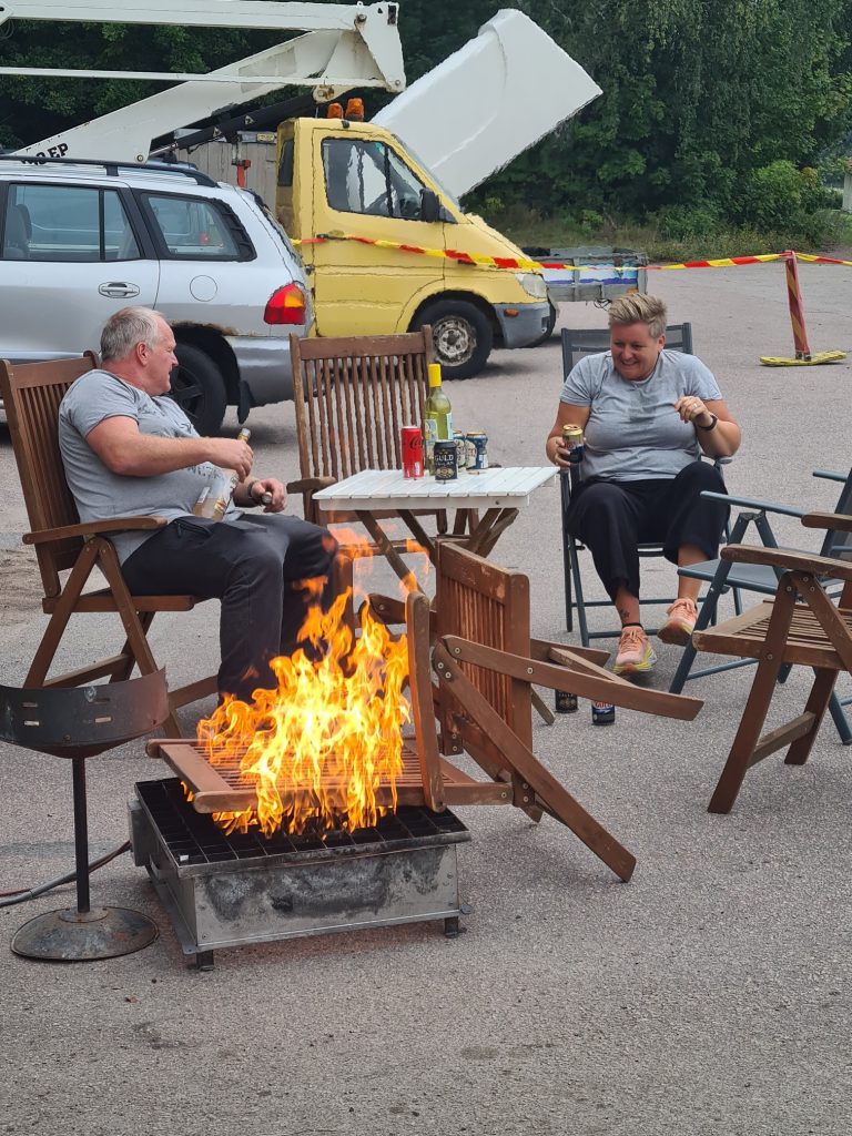 Praktiskt moment med brand i terräng med risk för byggnad