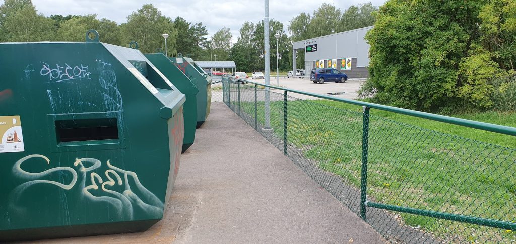 Återvinningsstation i Mönsterås