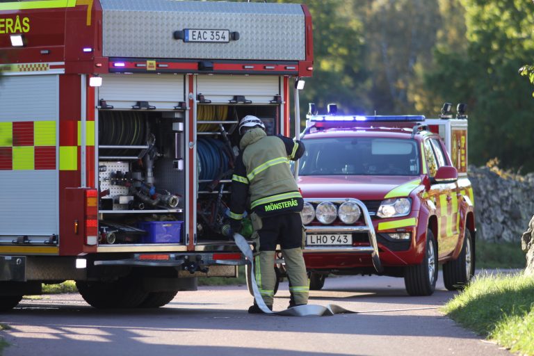 Rökutveckling i en enplansvilla på Lövö utanför Mönsterås