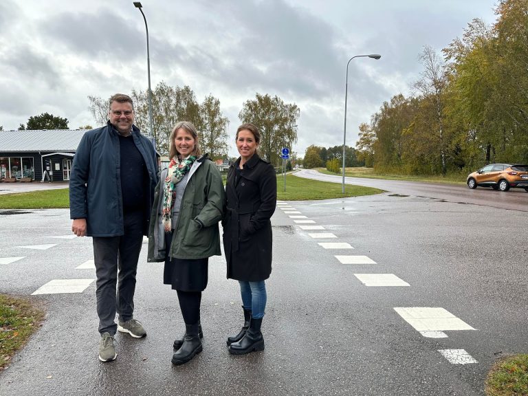 Mattias Adolfson (S), Emmy Ahlstedt (C) och Lena Granath (V).