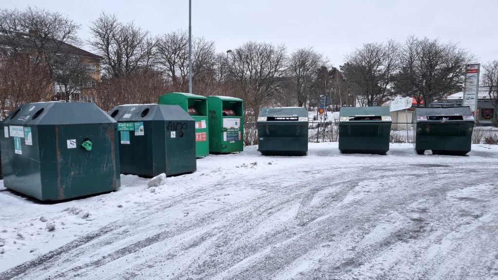 Återvinningsstationen i Kristineberg i Oskarshamn