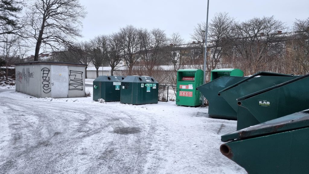 Återvinningsstationen i Kristineberg i Oskarshamn