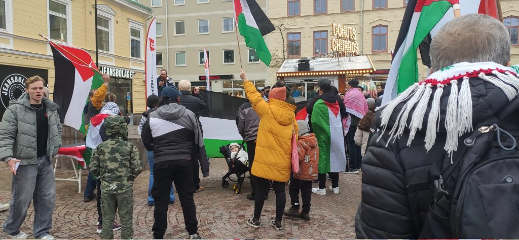 Palestinamanifestation i Oskarshamn