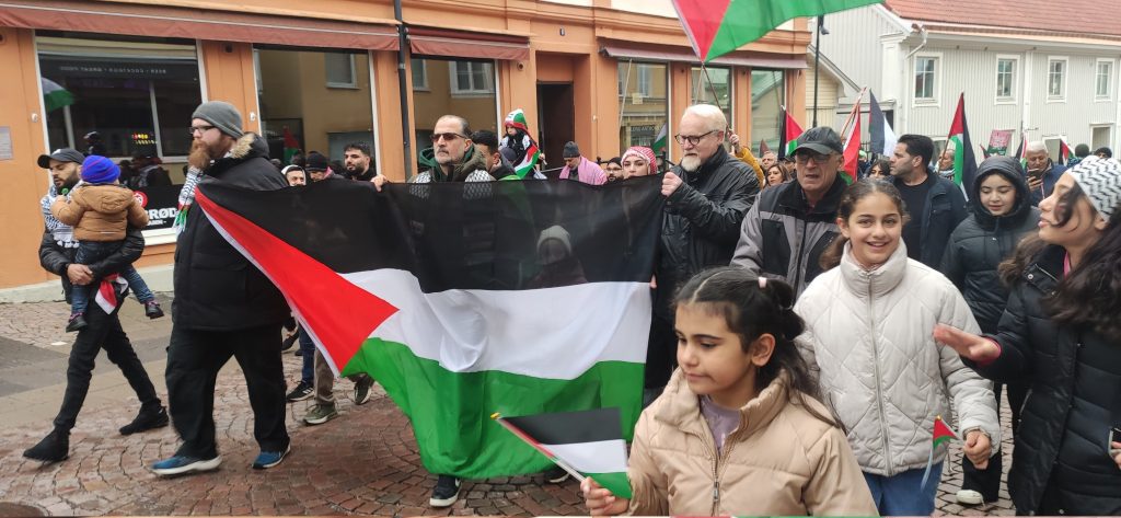 Palestinamanifestation i Oskarshamn