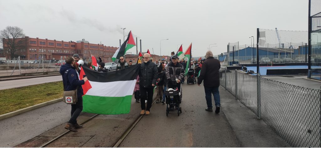 Palestinamanifestation i Oskarshamn