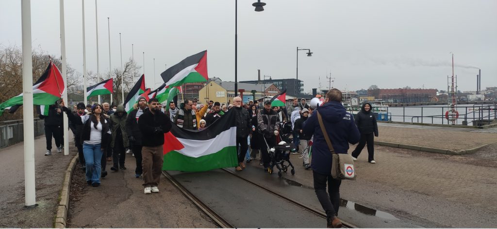 Palestinamanifestation i Oskarshamn