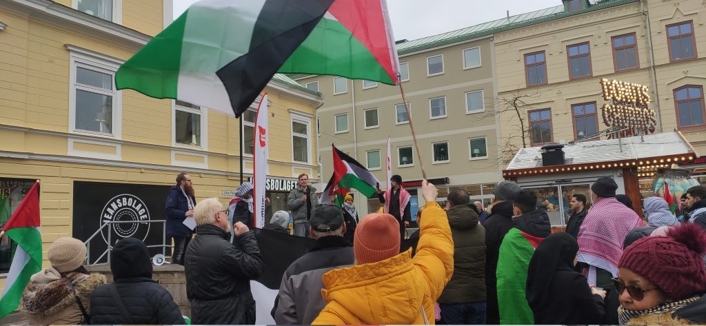 Palestinamanifestation i Oskarshamn