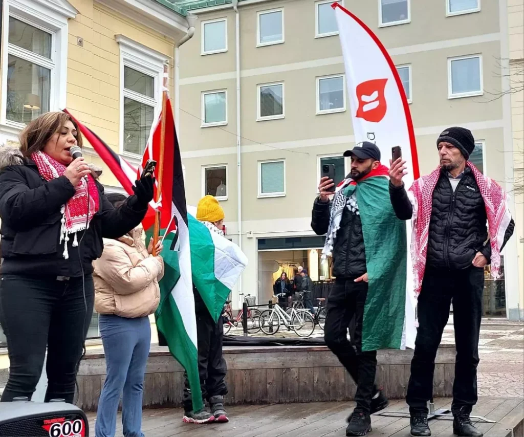 Palestinamanifestation i Oskarshamn