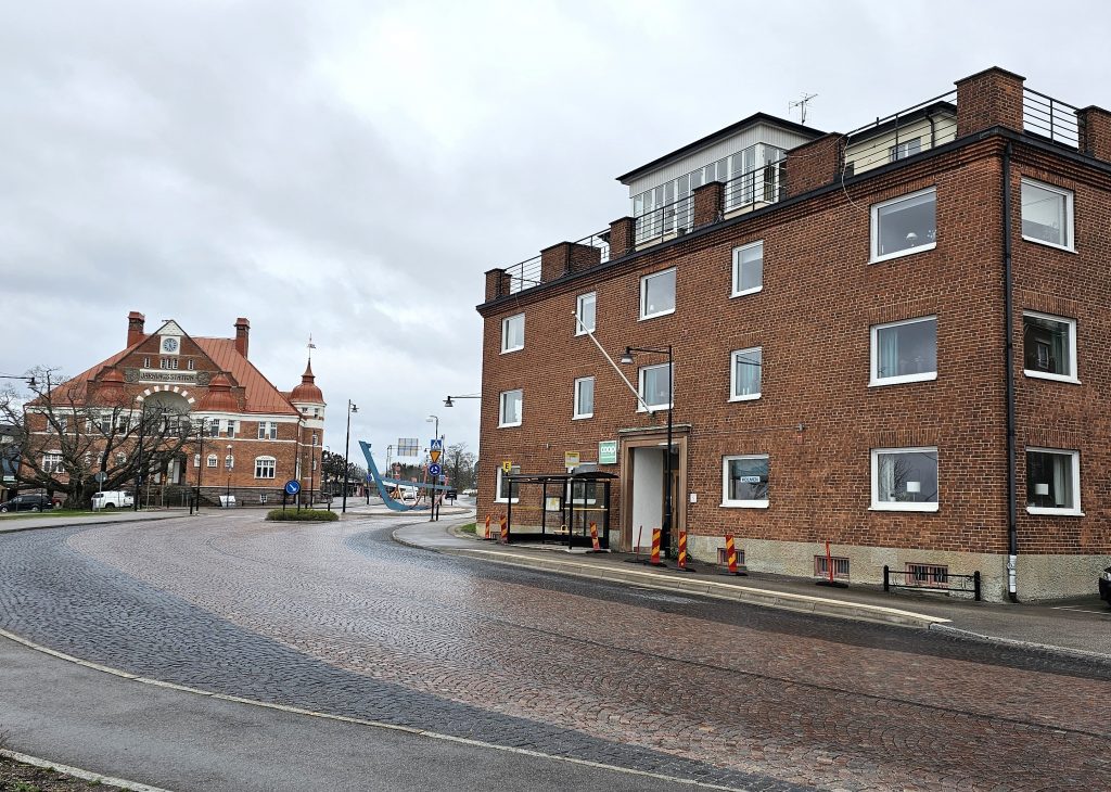 Busshållplats på Skeppsbron i Oskarshamn