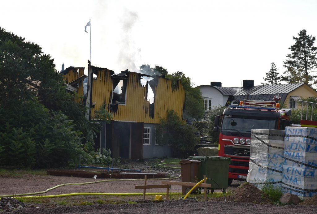 Villabrand i Läggevi i Fliseryd 