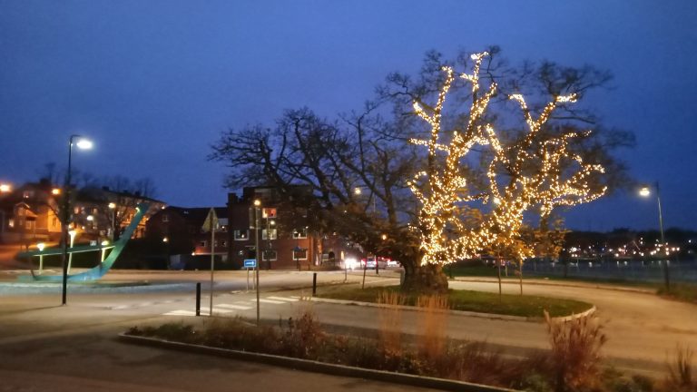 Vingnöten vid järnvägsstationen i Oskarshamn