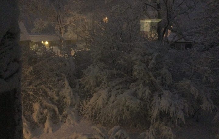 25 centimeter snö har fallit i Oskarshamn, som därmed har mest snö i Sverige 19 november 2022