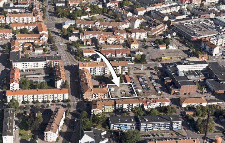 Flygfoto över Bocken 5 i Oskarshamn