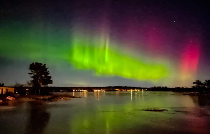 Norrsken i Figeholms hamn