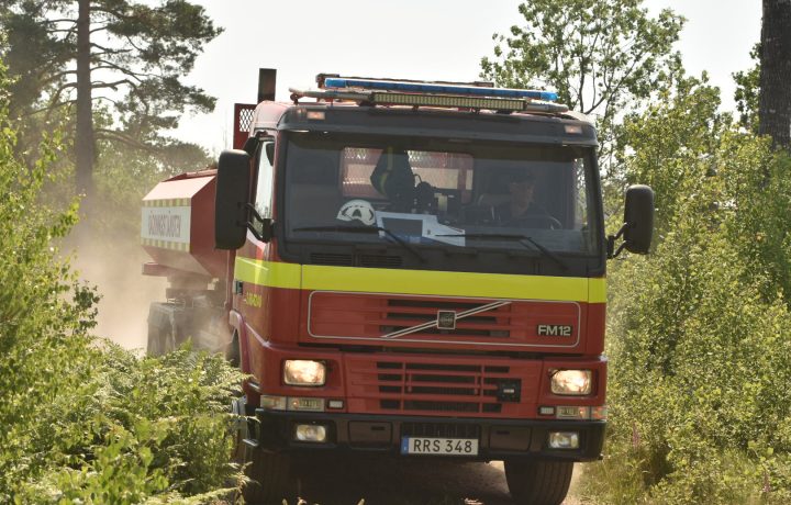 Finsjö brandbil i skogen