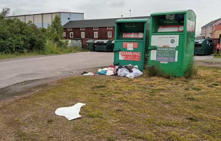 Återvinningsstationen i Gröndal i Oskarshamn