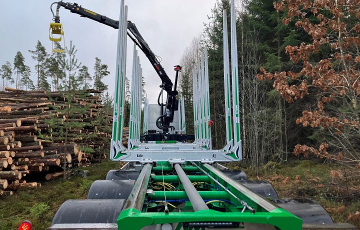 Södra VR-timmerbil i skogen