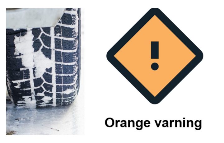 SMHI varning orange på vintern