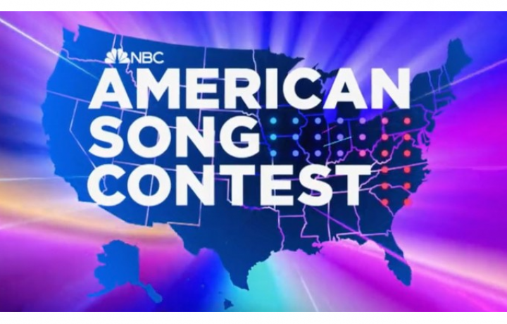 USA-karta med texten American Song Contest