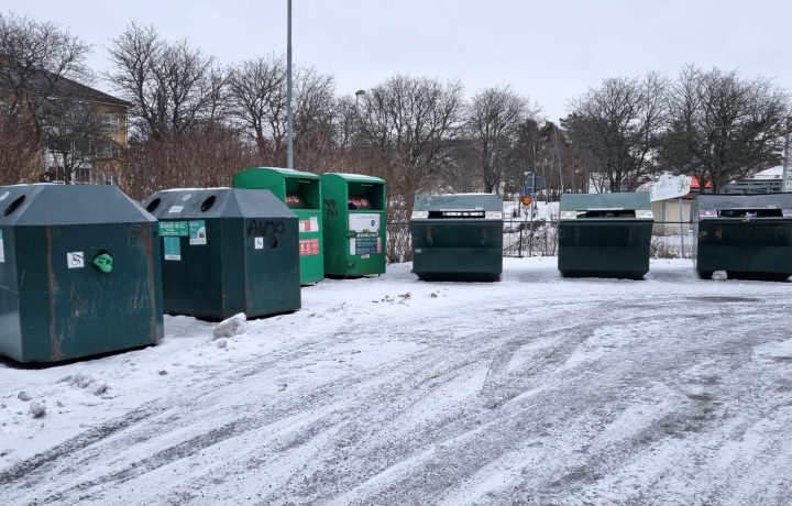 Återvinningsstationen i Kristineberg i Oskarshamn