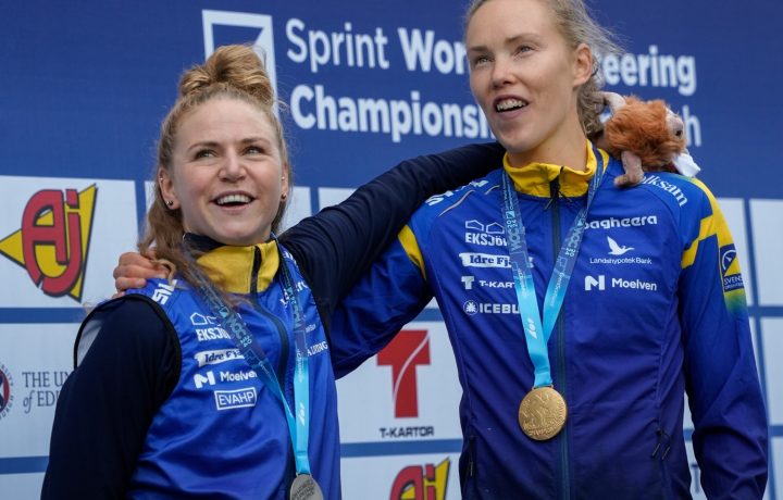 YKarolin Ohlsson och Tove Alexandersson, nybakade VM-medaljörer Svensk Orientering