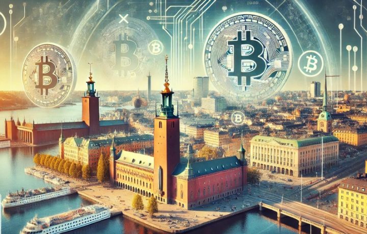 Bitcoin över stad