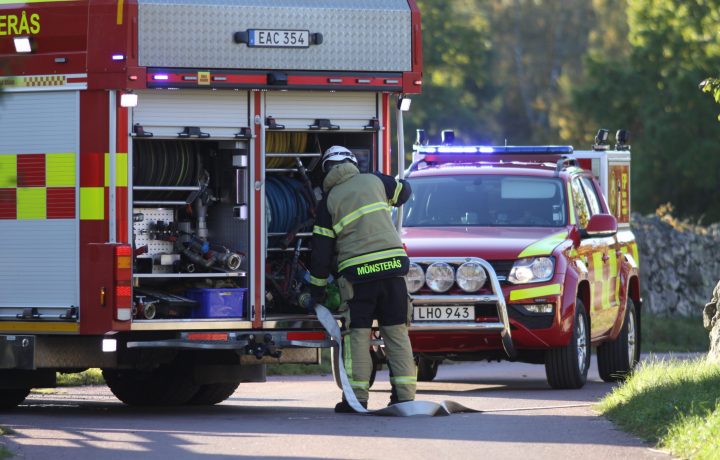 Rökutveckling i en enplansvilla på Lövö utanför Mönsterås