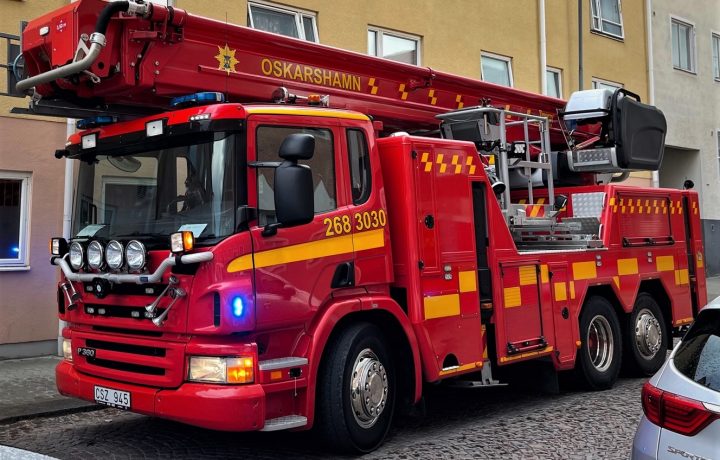 Brandbil i Oskarshamn