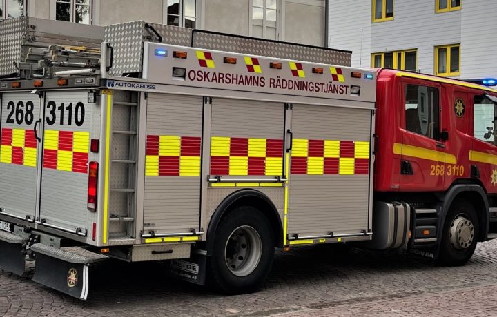 Brandbil i Oskarshamn