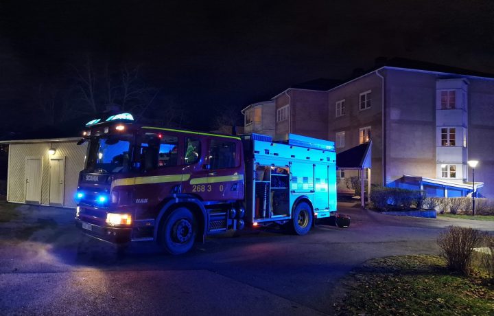 Brandbil, brand, Kristineberg i Oskarshamn