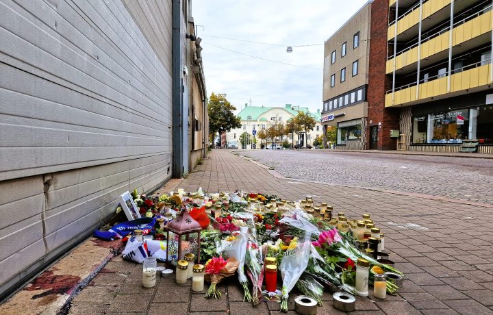 Mordplatsen på Slottsgatan i Oskarshamn