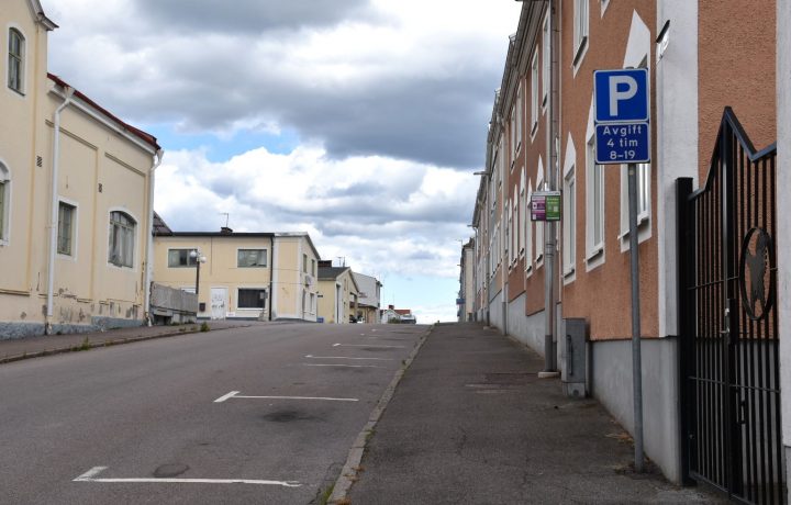 Parkeringsplatser på Dammgatan i Oskarshamn