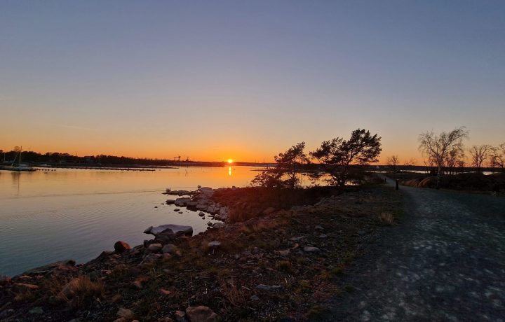 Solnedgång i Ernemar i Oskarshamn