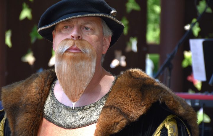 Gustav Vasa talar i stadsparken i Oskarshamn