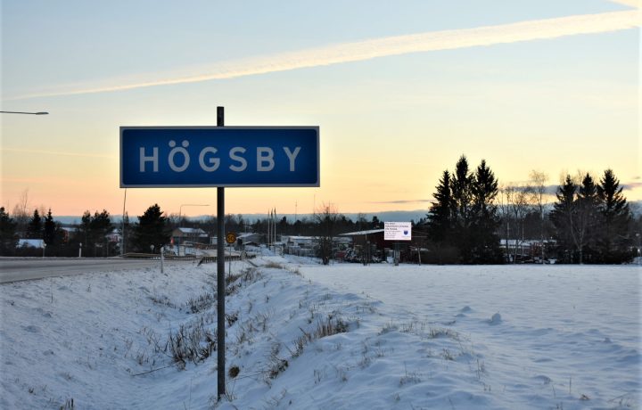 Högsby kommun vägskylt