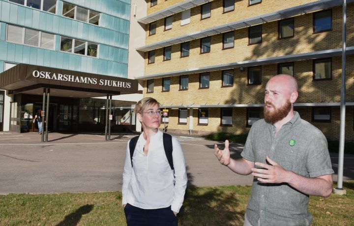 Caroline Axelsson (MP) och Max Troendlé (MP)