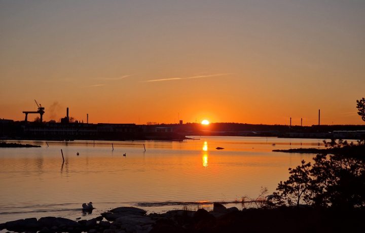 Solnedgång, Ernemar i Oskarshamn.