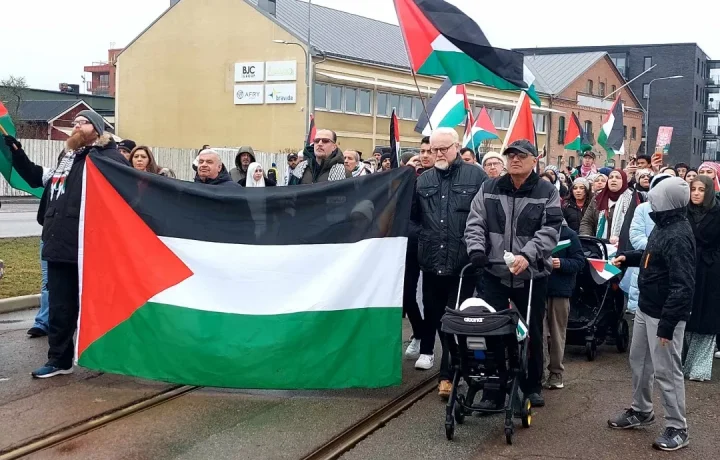 Palestinamanifestation i Oskarshamn